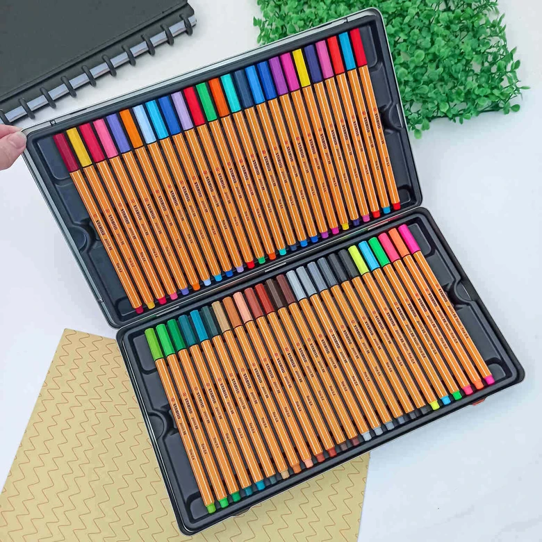 Kit Caneta Hidrográfica Fine Pen 50 Cores