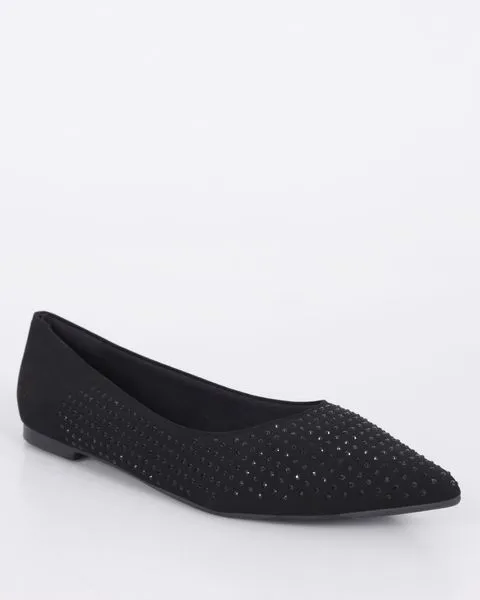 Sapatilha Bico Fino com Strass